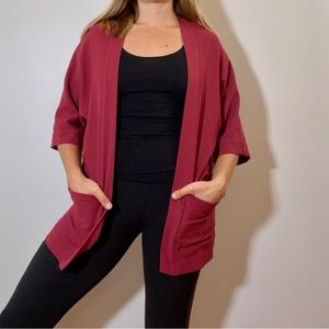 Maroon Dynamite business casual short sleeve blazer. Size xs